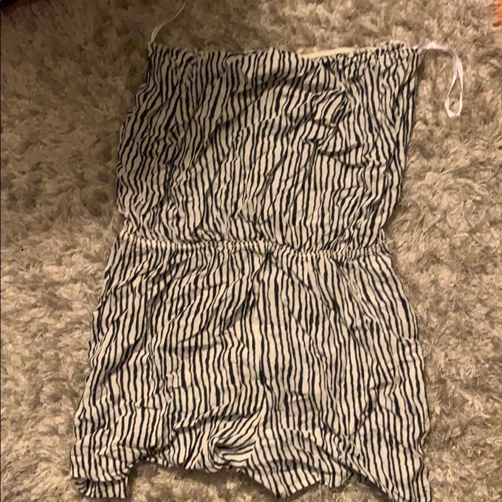 H&M Black & White Striped Romper